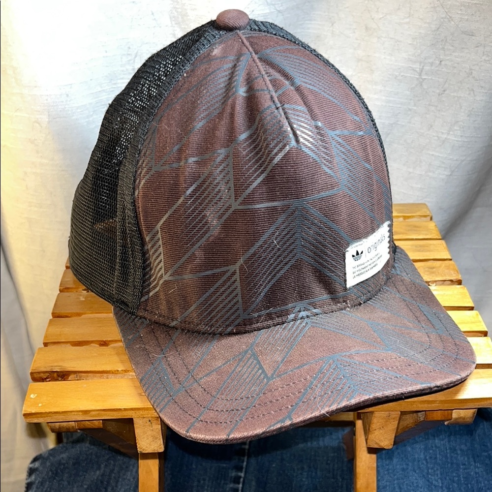 Adidas Brown and Gray Men's Cap